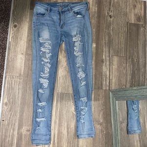 American Eagle ripped skinny jeans